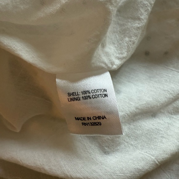 White Smocked Square Neck Mini Dress - Picture 9 of 9